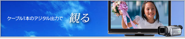 ケーブル1本のデジタル出力で 観る