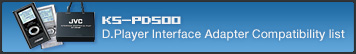 D.Player Interface Adapter KS-PD500 Compatibility list