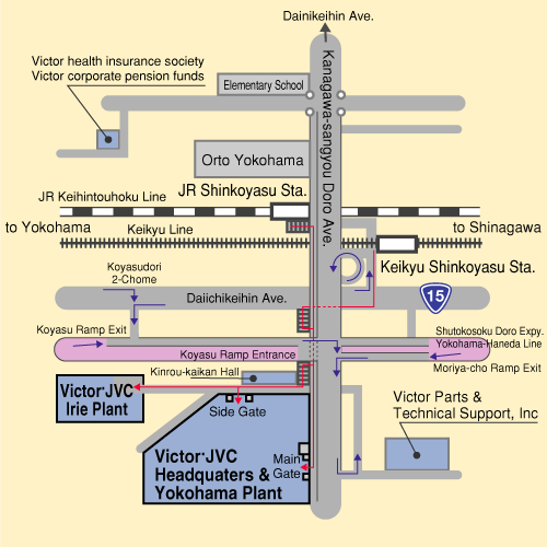 Circumference map. JVC Headquarters & Yokohama Plan