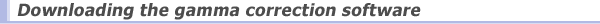 Downloading the gamma correction software