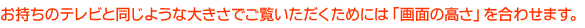  TV Set Ɠ悤ȑ傫ł߂ɂ́uʂ̍v킹܂